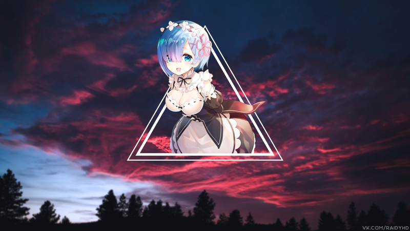 anime, anime girls, picture-in-picture, Re:Zero Kara Hajimeru Isekai Seikatsu