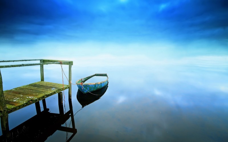 sea, blue, boat, sky, nature
