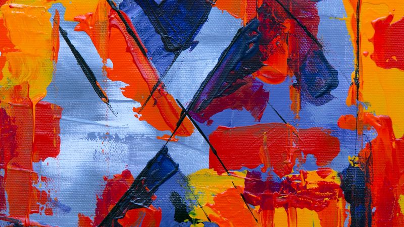canvas, stains, paint, colorful, 4k