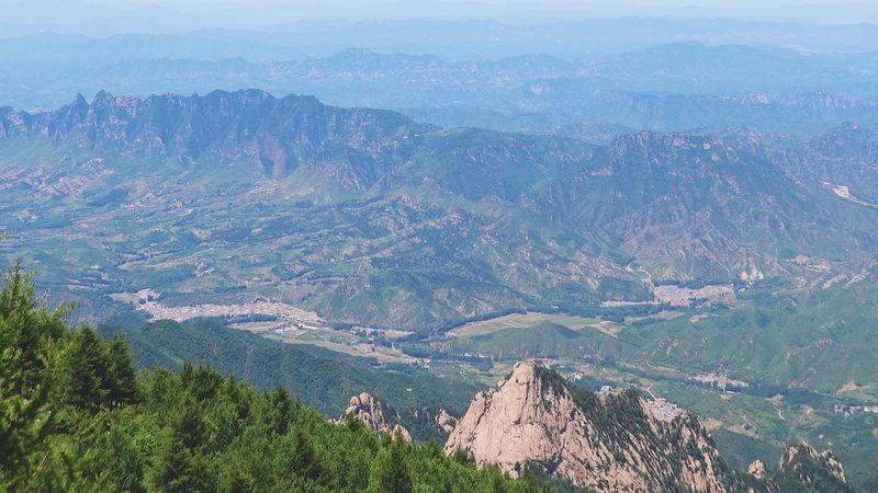 mountains, aerial view, haze, height, view, overview, 4k