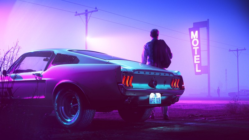 car, Drive (movie), Ford, Ford Mustang, men, Colorsponge Carlos