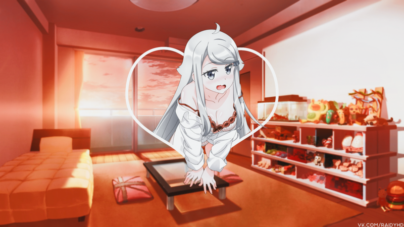 anime, anime girls, picture-in-picture
