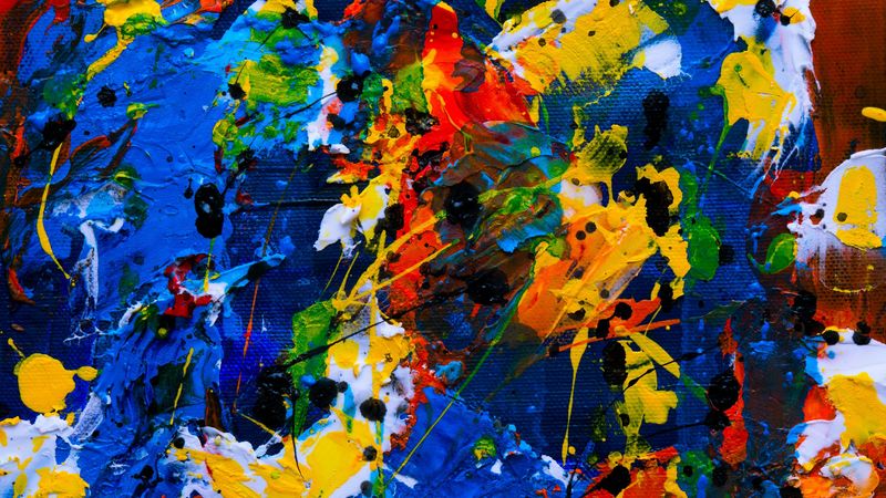 canvas, paint, brushstrokes, colorful, abstraction, modern art, 4k