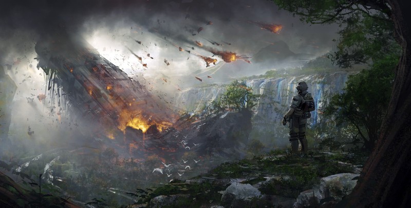 video games, Titanfall 2, spaceship, soldier, artwork, Titanfall