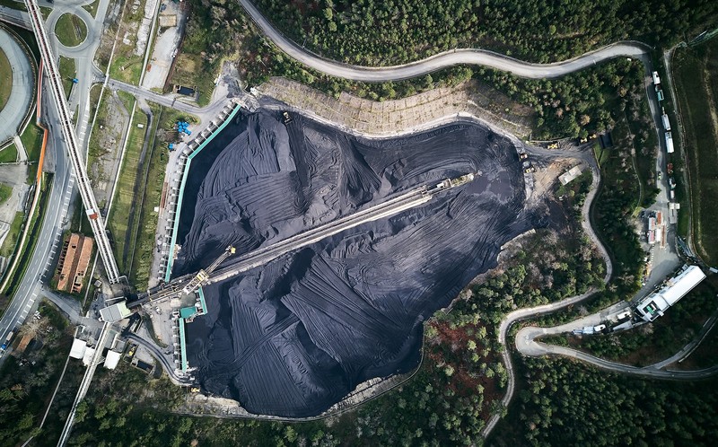aerial view, industrial, mining