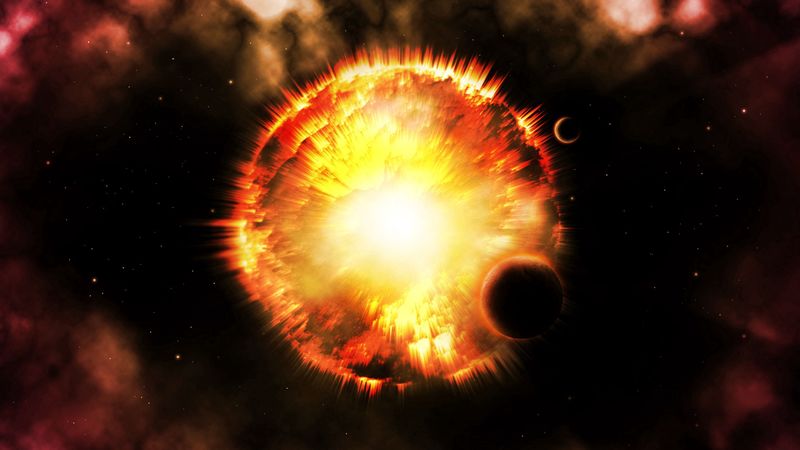 flash, bright, glow, star, planets, space, 4k