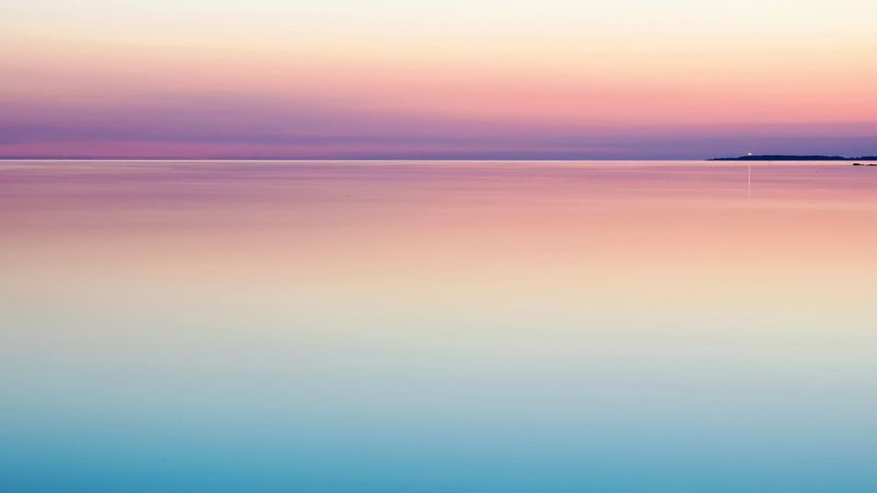 water, sky, horizon, sea, 4k