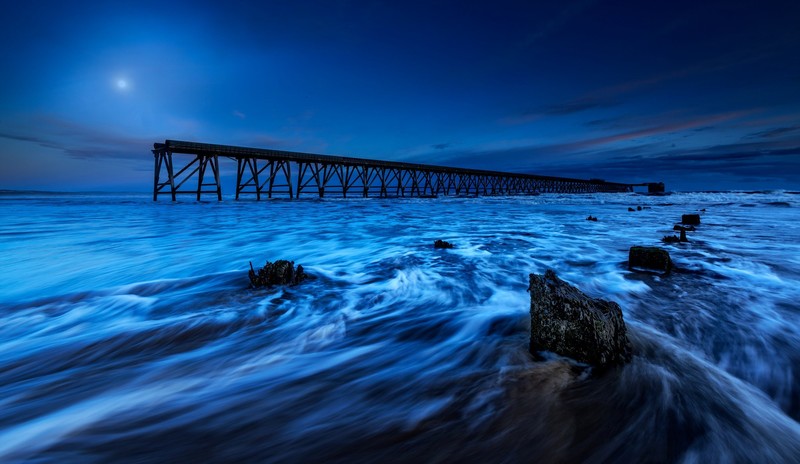 dark, blue, water, nature
