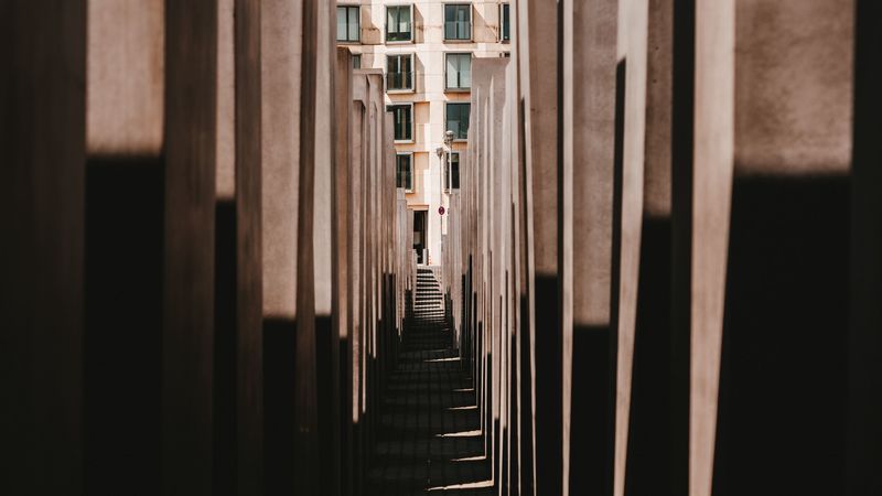 labyrinth, passage, architecture, building, concrete, 4k