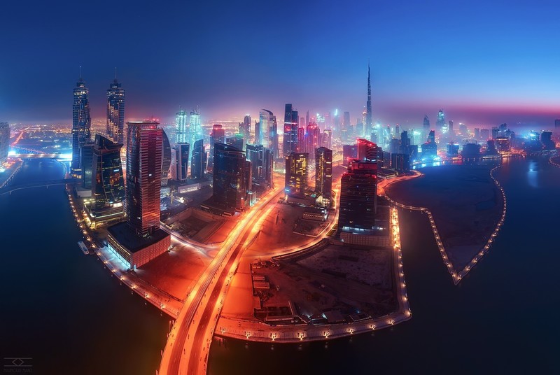 Dubai, night, cityscape