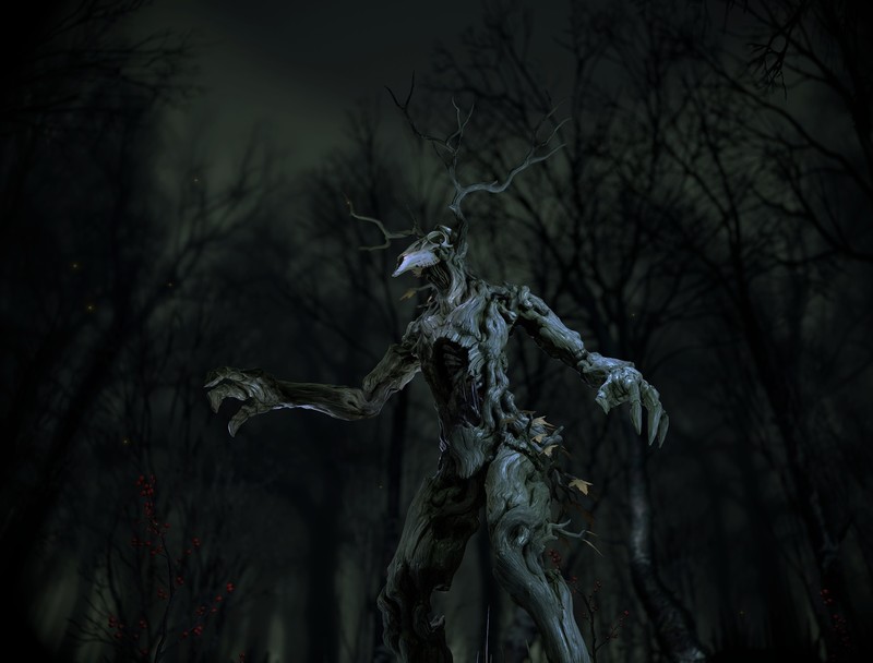 3D, digital art, night, nightmare, trees, Shadeocai I Mourn, dark ...