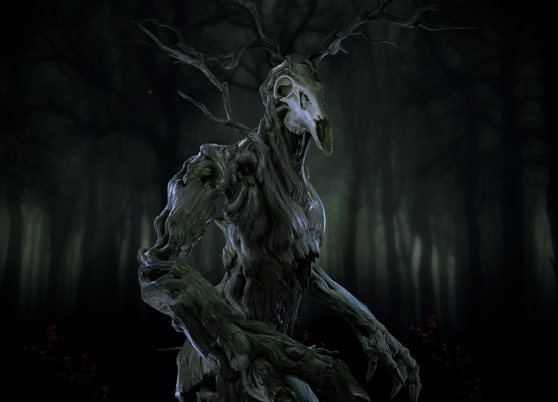 3D, digital art, night, nightmare, trees, Shadeocai I Mourn, The Witcher, The Witcher 3: Wild Hunt