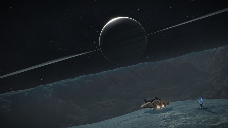 Elite: Dangerous, E:D, space, Space Simulator, spaceship, planet, planetary rings, Gas giant, ASP Explorer