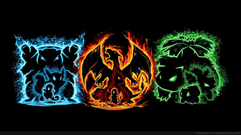 Pokémon, Bulbasaur, Squirtle, Charmander, Wartortle, Blastoise, Charizard, Venusaur