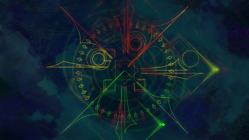 hologram, pattern, colorful, lines, shapes, 4k