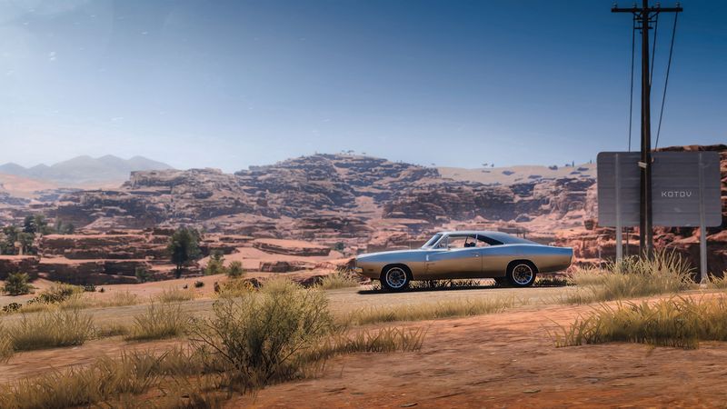 dodge charger rt 69, dodge, car, old, gray, desert, 4k