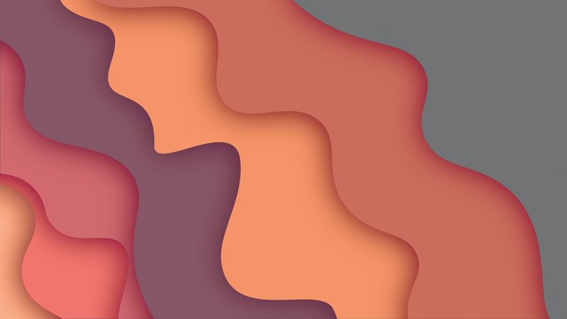 waves, colorful, winding, texture, abstraction, 4k