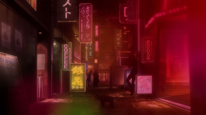 neon, cats, anime