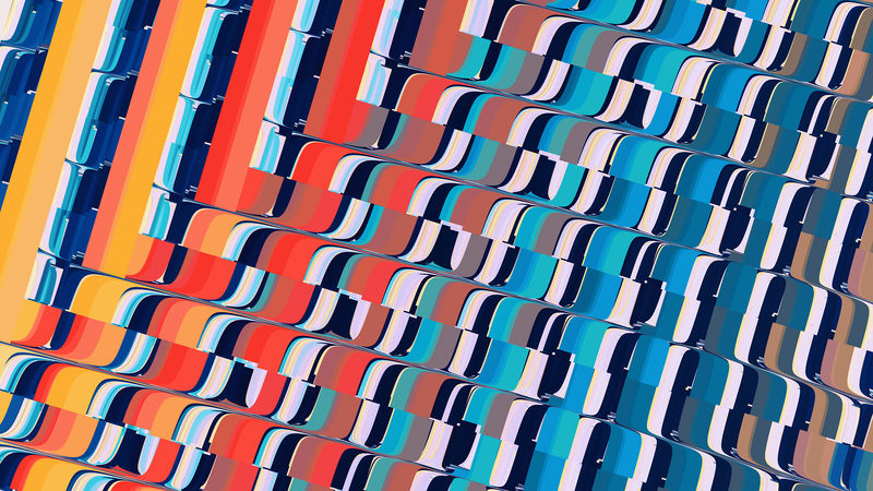 yellow, orange, red, blue, white, abstract, artwork, digital art, colorful