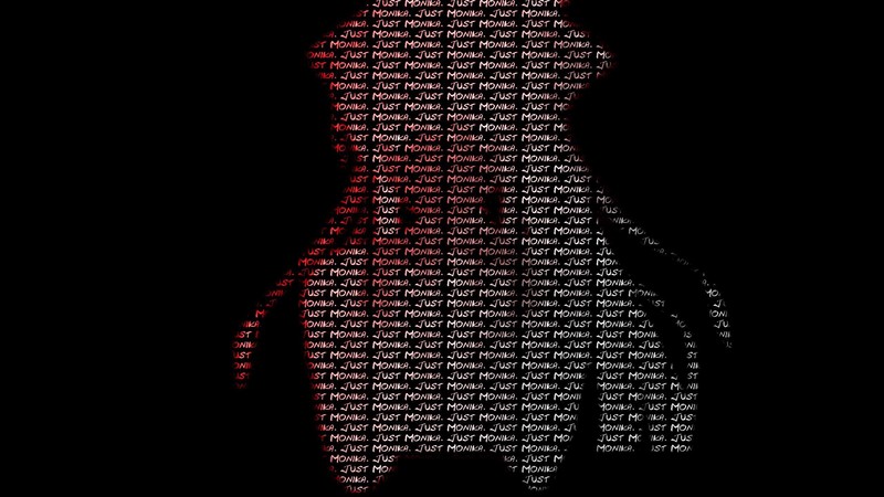 Doki Doki Literature Club, Monika (Doki Doki Literature Club), simple background