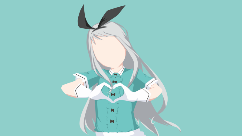Blend S, Kanzaki Hideri, minimalism, simple background, anime boys, cyan, cyan background