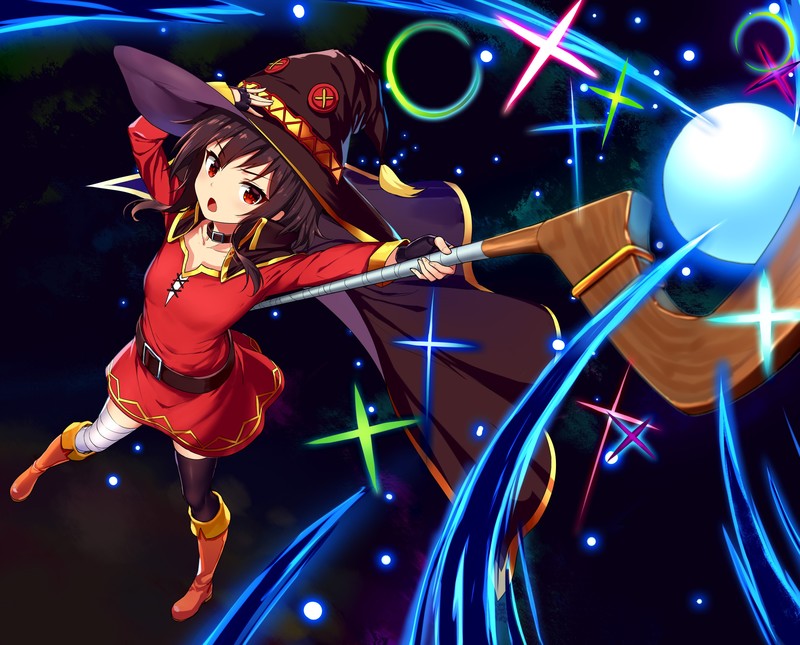 Kono Subarashii Sekai ni Shukufuku wo!, Megumin, anime girls, anime, witch hat
