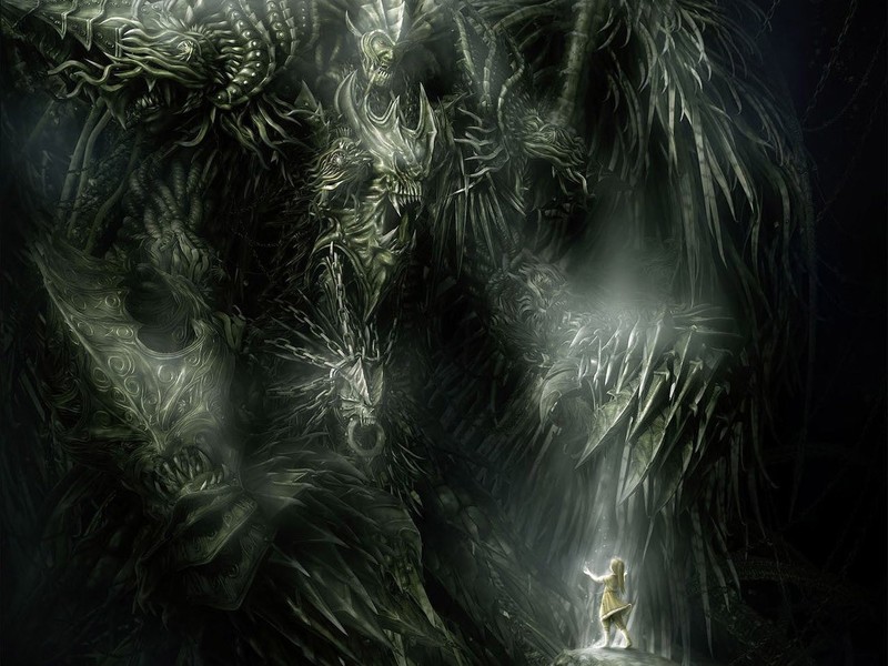 dark fantasy, fantasy art, creature, dark