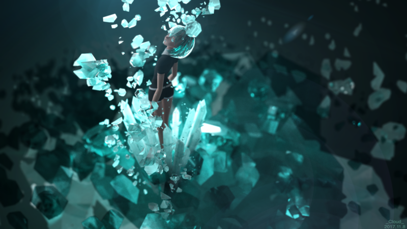 Houseki no Kuni, Phos (Houseki no Kuni), jewels, cyan