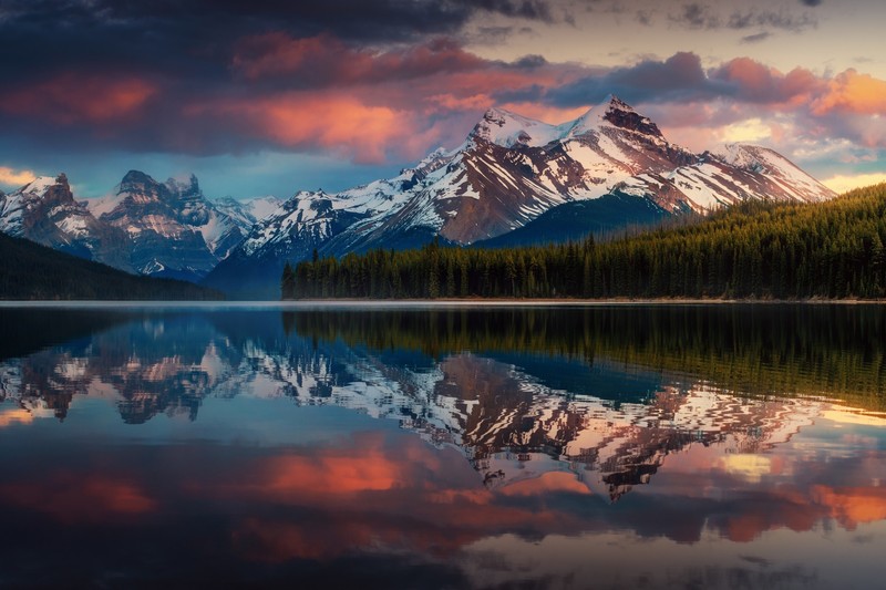 Canada, colorful, reflection, nature, mountains, landscape, lake