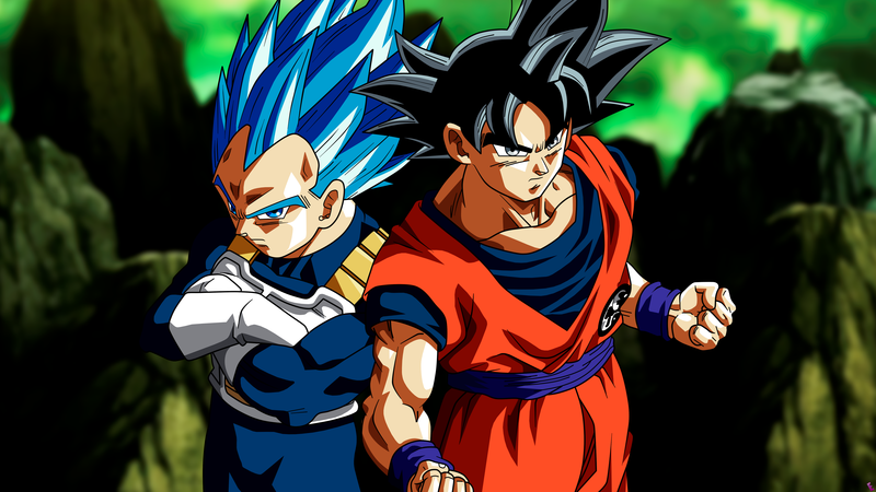 Son Goku, Vegeta, Dragon Ball Super, Super Saiyan Blue, ultra instict, Dragon Ball