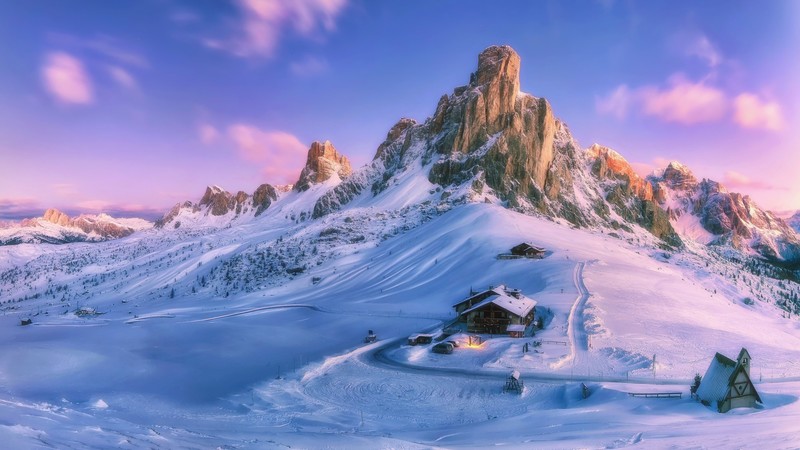 snow, winter, nature, landscape, mountains