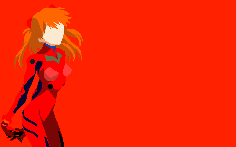 Neon Genesis Evangelion, Asuka Langley Soryu, minimalism, simple background