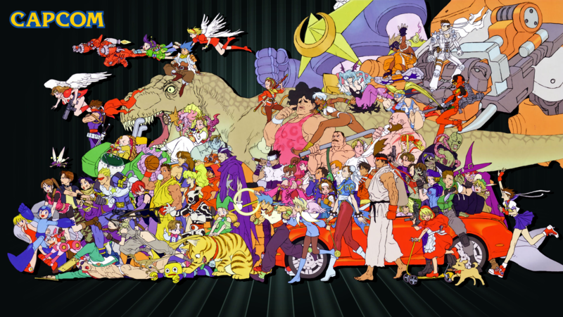 Capcom, Chun-Li, Street Fighter, Mega Man, Resident Evil, Darkstalkers, Strider (game), final fight, Rival Schools, Dino Crisis, Fighting Games