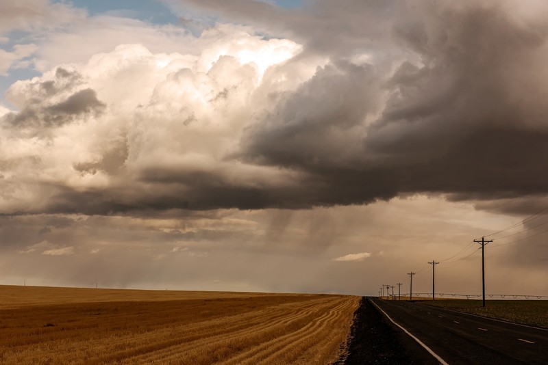 sky, road, clouds, landscape