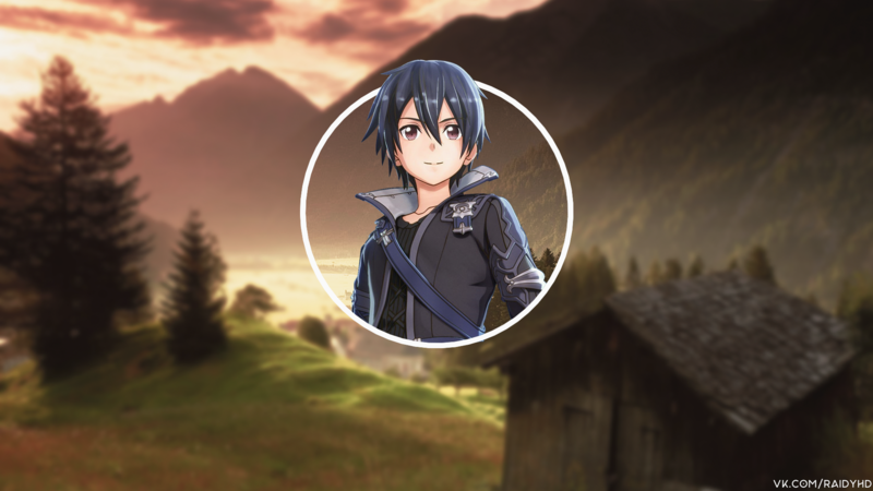 anime, picture-in-picture, Sword Art Online, Kirito (Sword Art Online)