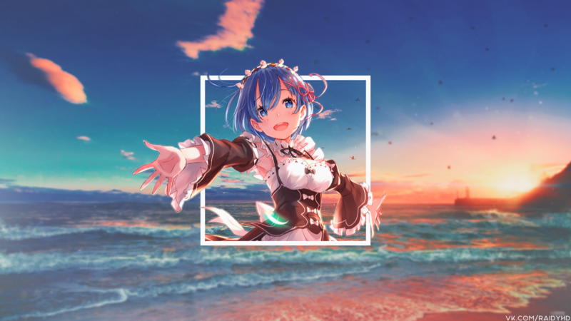 anime girls, picture-in-picture, anime