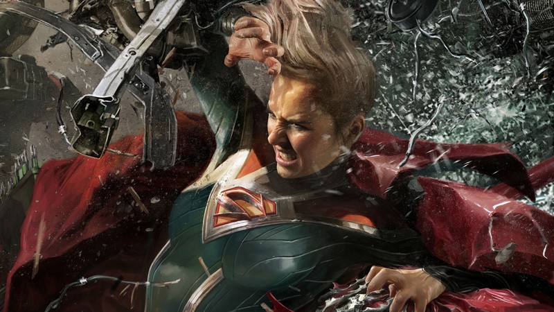 DC Comics, Injustice 2, digital art, video games, Superwoman, comic art