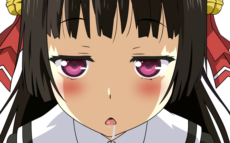 anime, anime girls, Onii-chan dakedo Ai sae Areba Kankei nai yo ne!, Himenokouji Akiko, brunette, long hair, purple eyes, simple background