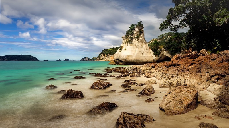 landscape, sea, rock