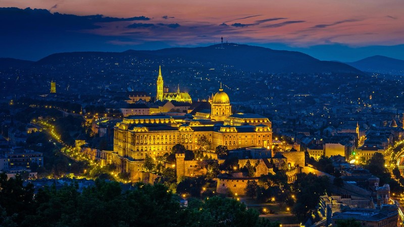 cityscape, evening, Budapest, Hungary