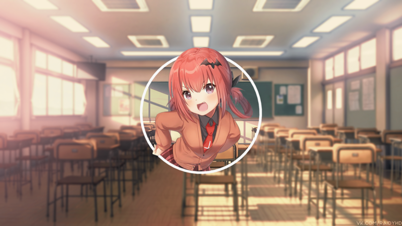 anime, anime girls, picture-in-picture, Gabriel Dropout, Satanichia McDowell Kurumizawa