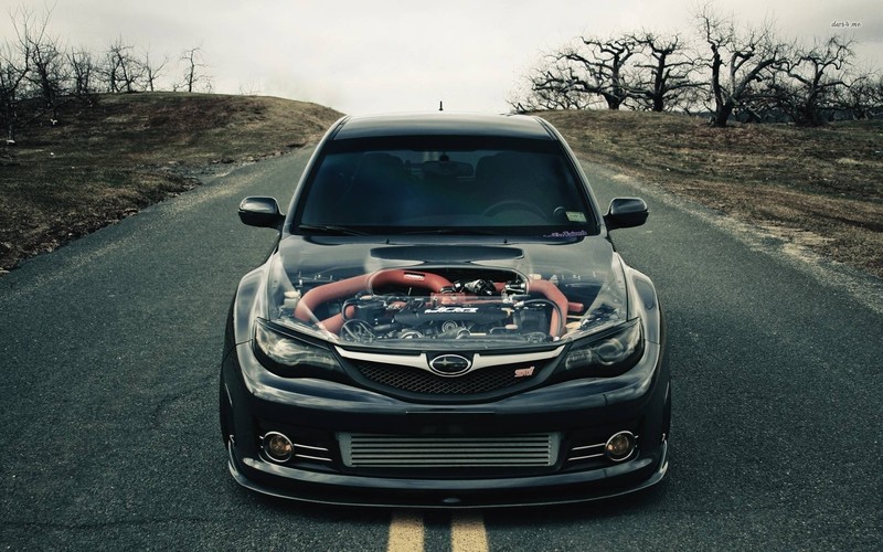 Subaru WRX, STI, car, engines, frontal view