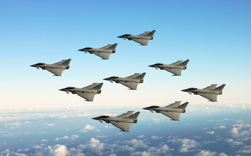 aircraft, jet fighter, sky, Eurofighter Typhoon