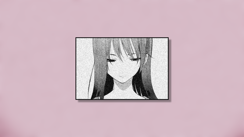 picture-in-picture, anime girls, anime, simple background, pink background, face