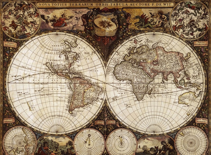 map, artwork, world map