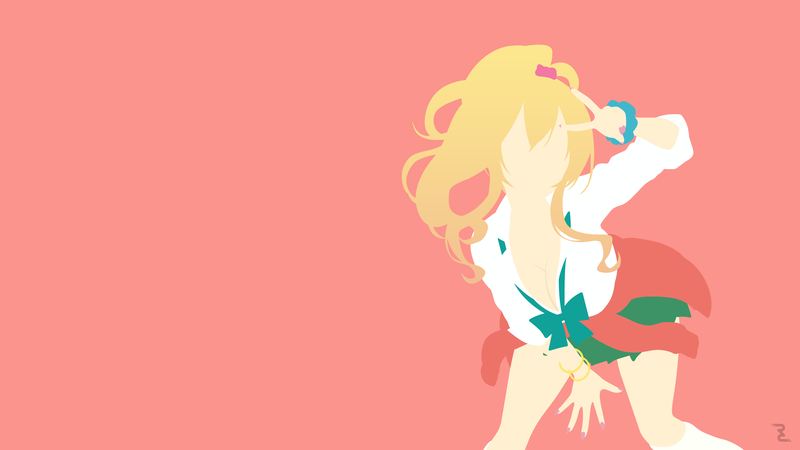 anime, anime girls, Hajimete no Gal, Yame Yukana, minimalism, long hair, blonde, simple background