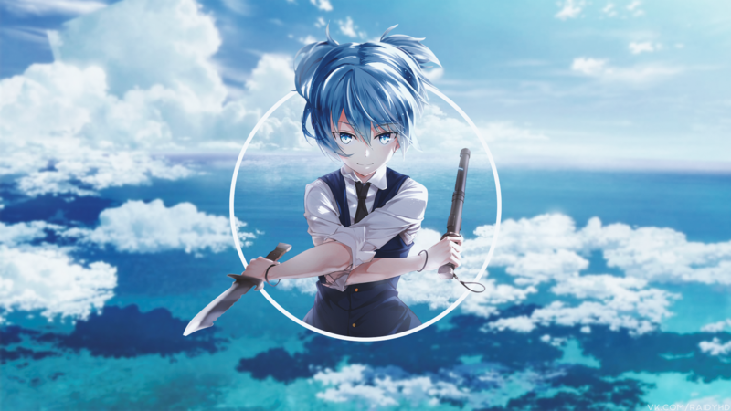 anime, picture-in-picture, Assassination Classroom, Shiota Nagisa