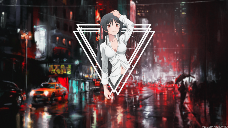 anime, anime girls, picture-in-picture, Trinity Seven