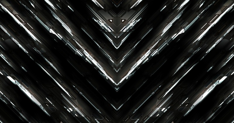 abstract, digital art, render, dark, black, symmetry