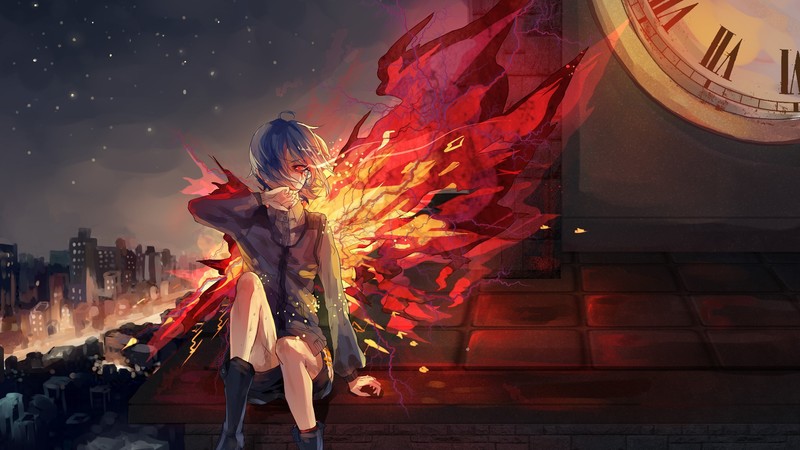 anime, Tokyo Ghoul, wings